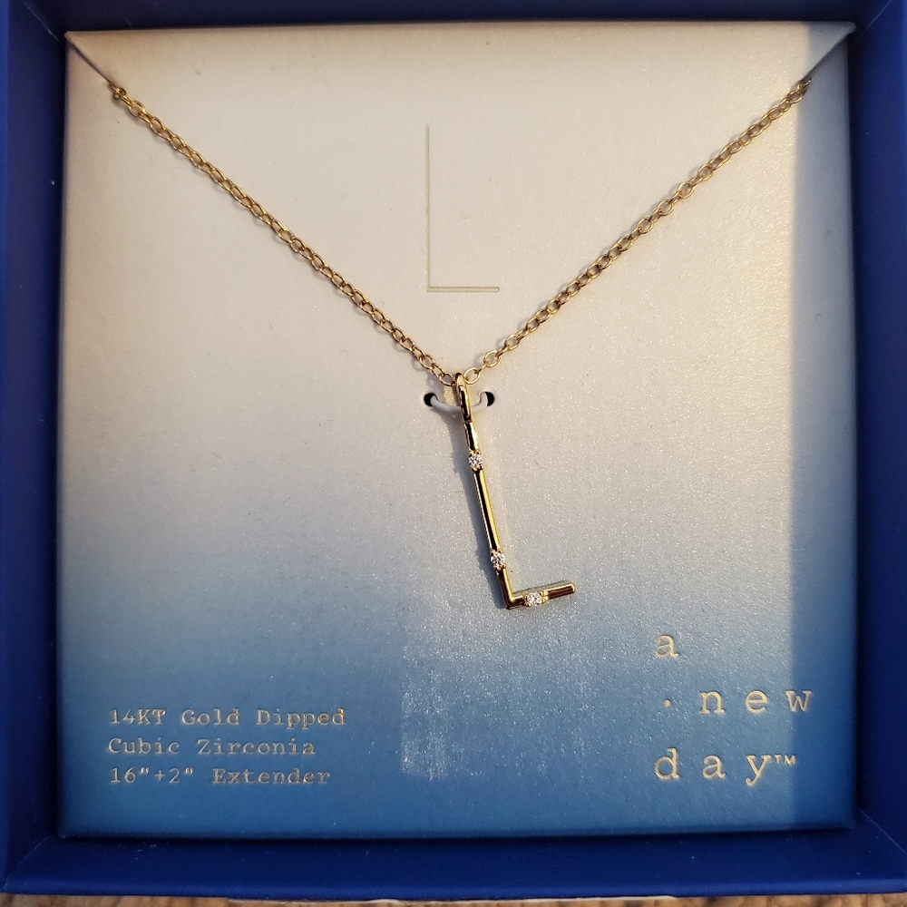 🎯 L necklace nwt a new day